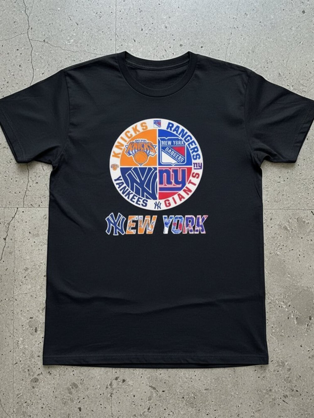 New York Sports Fan Graphic T-Shirt | NYC Teams Inspired Retro Tee | Unisex City